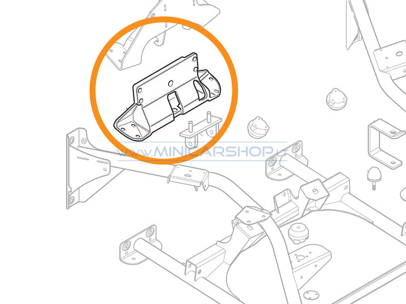 Variklio tvirtinimas Microcar (Lombardini 502 Progress)